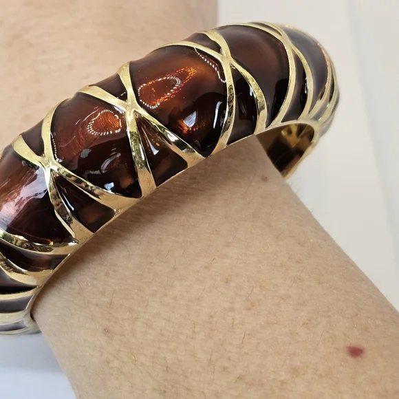 Authentic Vintage KJL Clamp Bracelet Copper & Gold. - Picture 3 of 3